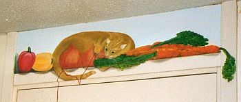 Cat with Vegetables